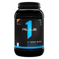 RULE 1 Whey Blend 27 serv Lightly Salted Caramel 100% Whey Protein Blend 1.99lb