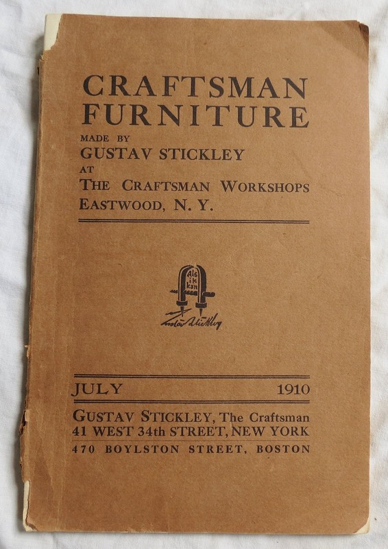 Gustav Stickley Craftsman Furniture Catalog July 1910 Vtg Old Antique Original