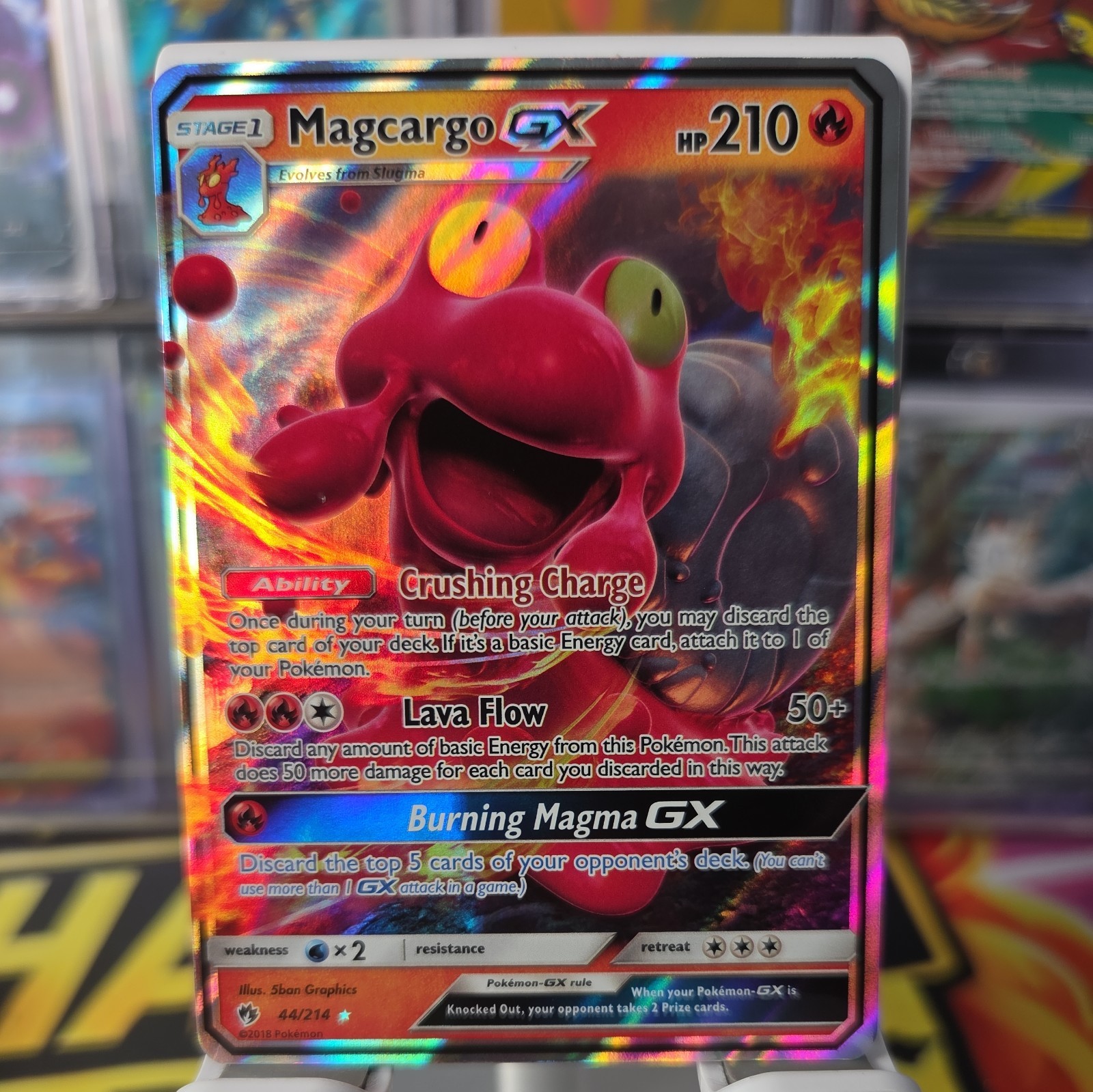 Pokemon - Magcargo GX - 44/214 - Lost Thunder - Holo - Ultra Rare MP