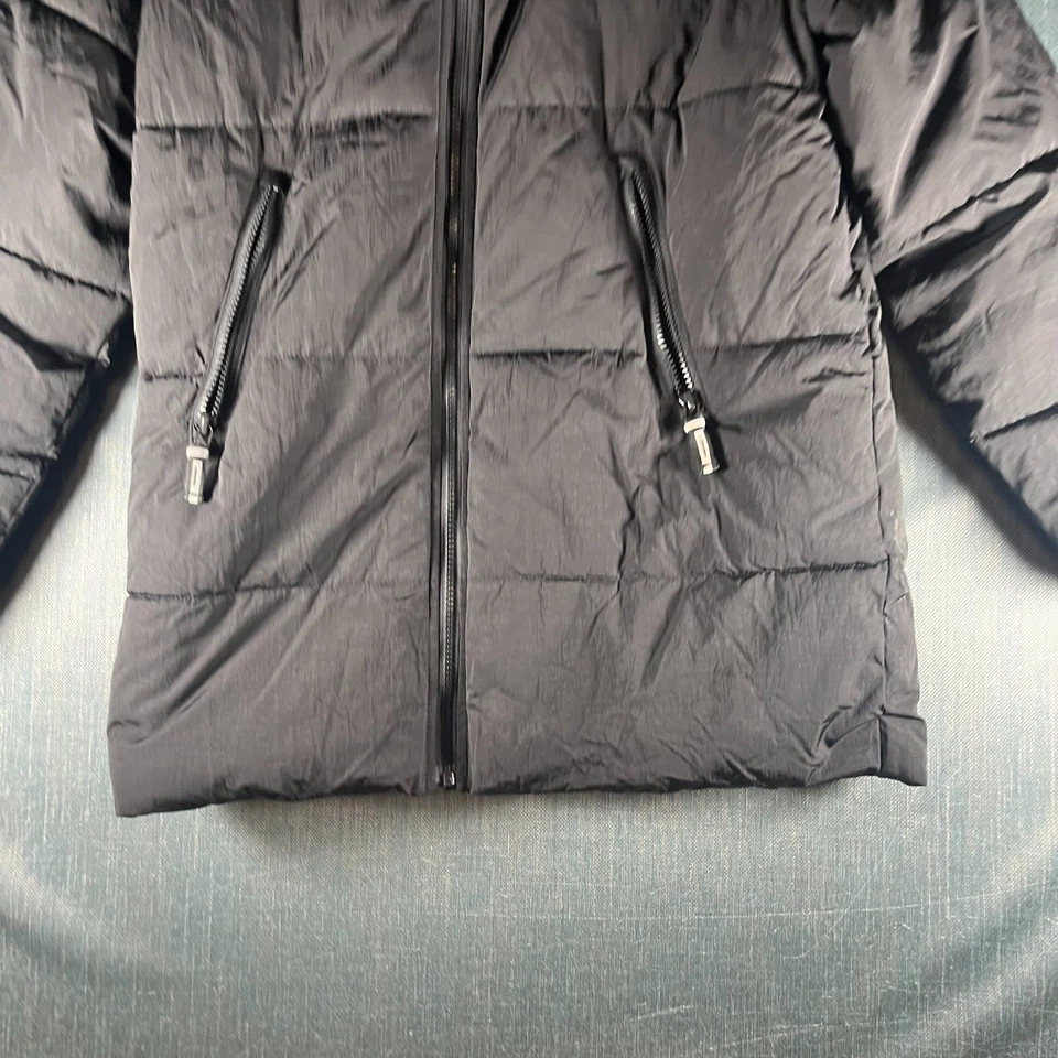 Chaqueta GAP Unisex Niños Talla 18-20 Negro Puffer Forro Polar Abrigo Cálido Foto 3 de 4