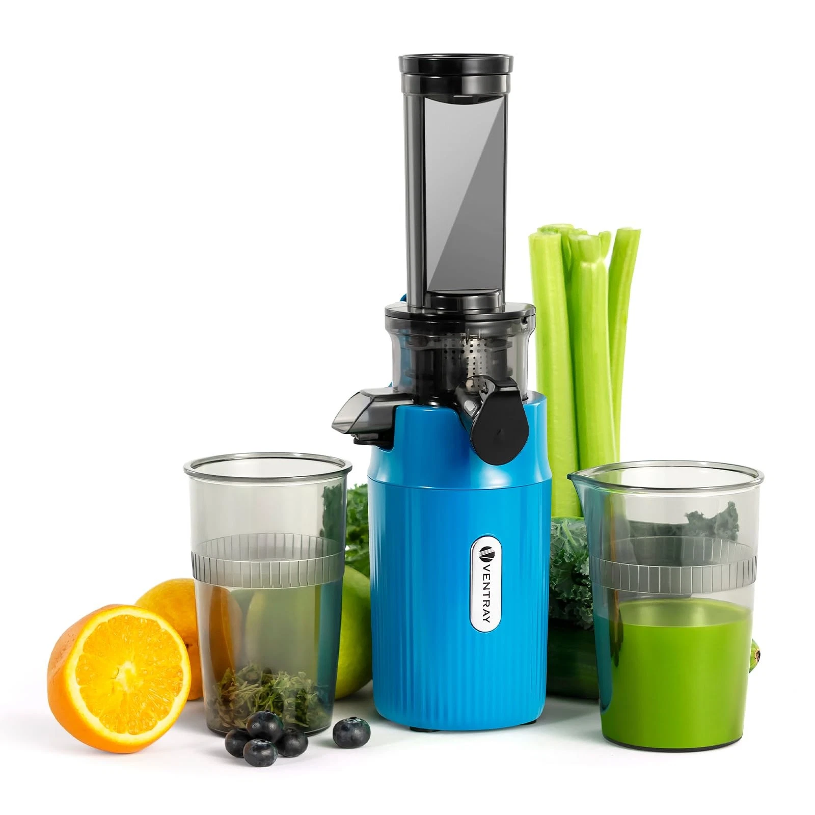 Ventray Ginnie Mini Cold Press Juicer, Small Slow Masticating Juicer for Vege...