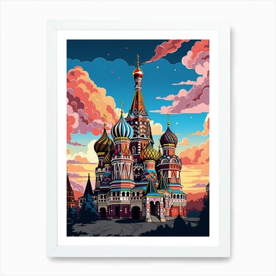 Basilius Kathedrale auf der Mosc gerahmtes Wandbild Poster Leinwanddruck Bild
