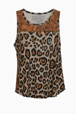 Crazy Train Women’s Tank Top Leopard & Western Print Large L Sleeveless Boho
