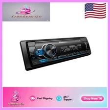 Smartphone-Compatible Car Media Receiver with Bluetooth and AUX Input Features