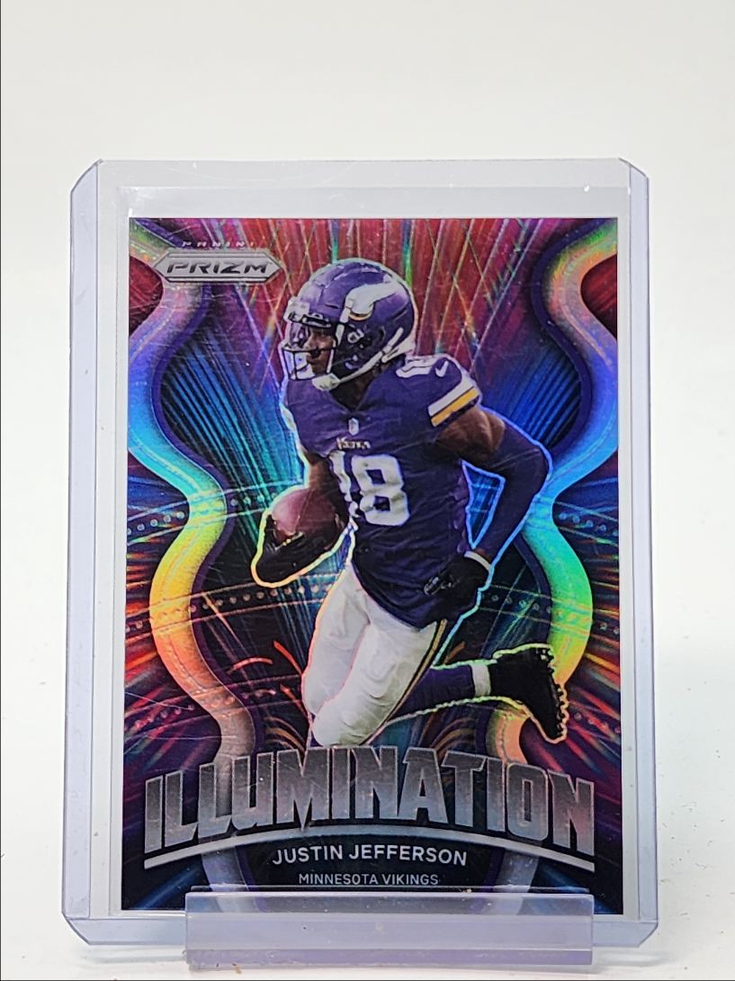 JUSTIN JEFFERSON 2021 PANINI PRIZM ILLUMINATION SILVER VIKINGS Q1887
