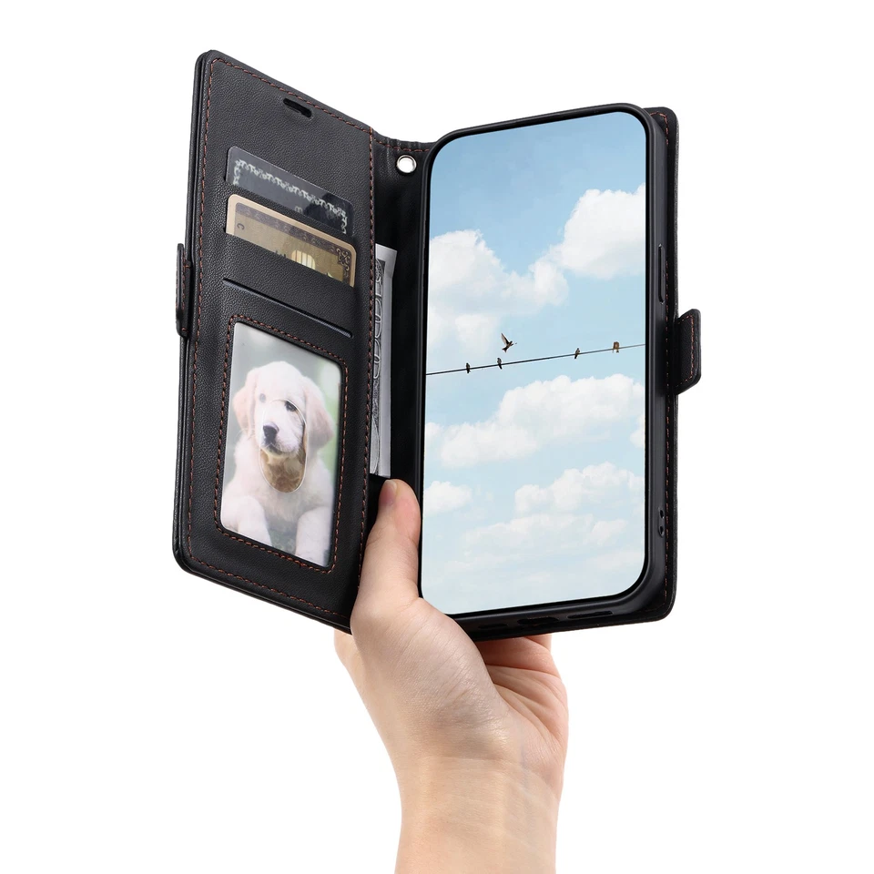 For LG K40 V30 Q60 K50 G6 Leather Flip Shockproof Wallet Case Magnetic Cover - Image 4 of 4