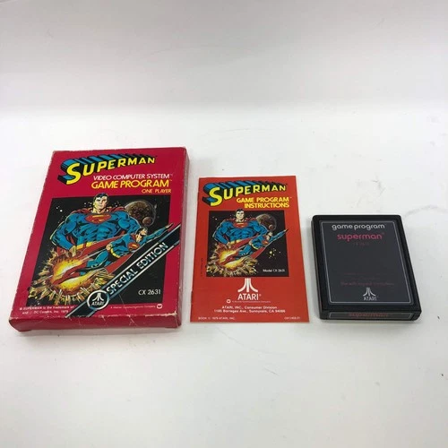 Atari Superman Special Edition CX 2631 Video Computer System Game Program