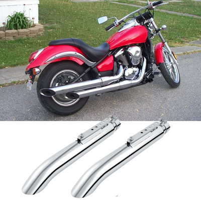 2X Auspuff Endtopf Schalldämpfer für Kawasaki Vulcan 900 VN900 Classic Custom