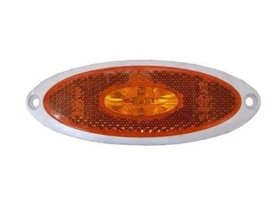 Piloto Lateral Led Ambar Marco Blanco 124x45 mm Jokon SMLR 2010 12v Autocaravana