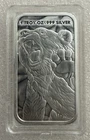 1 Troy oz 9999 Fine Silver Bar GSM Bull and Bear in Capsule Bullion