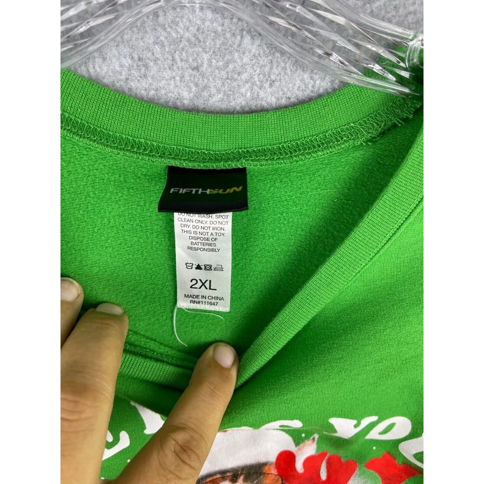 We Hiss You a Merry Christmas Sudadera Para Hombre Talla 2XL Verde Cantando No Funciona Foto 3 de 4