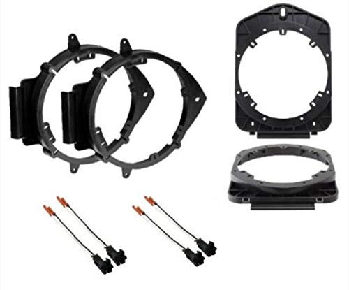 2 Pair 6" 6.5" Inch Car Door Speaker Install Adapter Mount Bracket Plates wit...