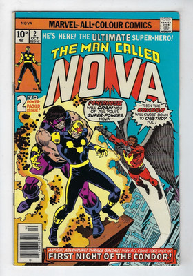 Nova # 2 Marvel Comics 1st app Condor & Powerhouse 1976 FN