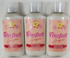 Bath Body Works STARFRUIT SANGRIA Shea Body Lotion 8 oz Lot of 3 Kiwi Fruity