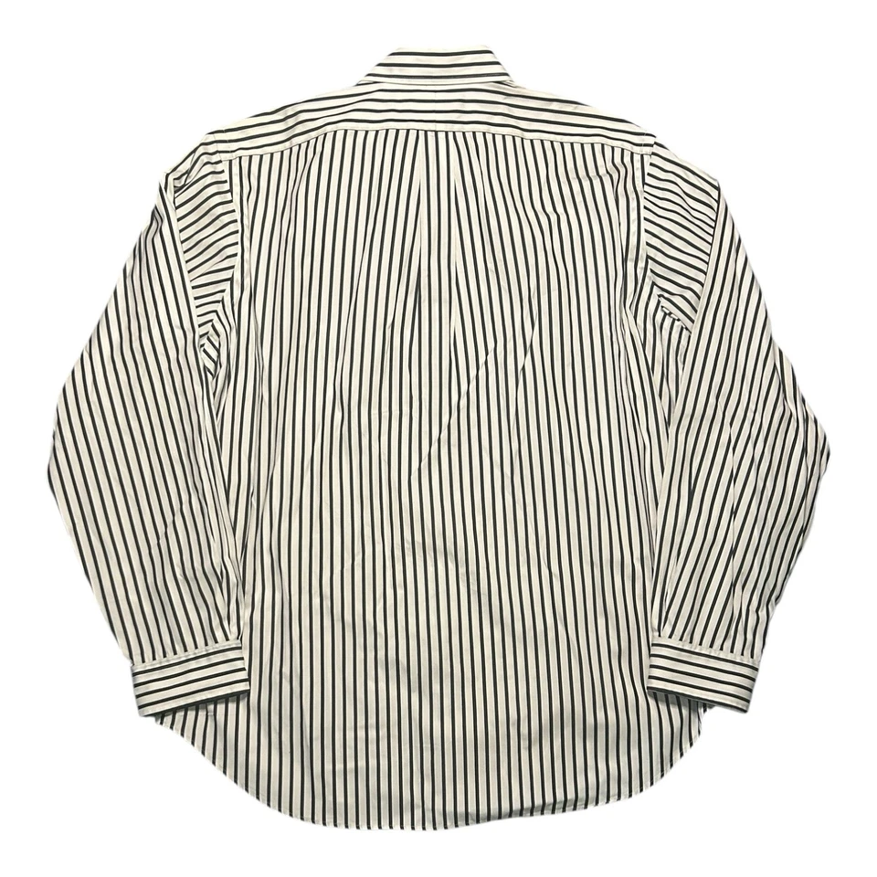 Polo Ralph Lauren Men XL Blue White Striped Oxford Button Down Shirt Pony Logo - Image 2 of 4