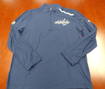 NWOT FANATICS NHL WASHINGTON CAPITALS AUTHENTIC PRO 1/4 ZIP SHIRT SIZE L