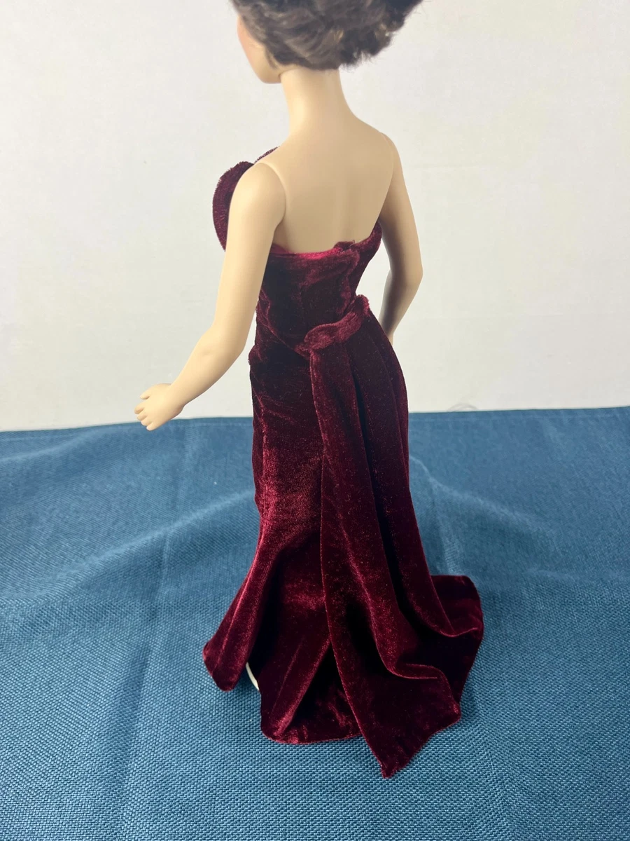 Franklin Mint Elizabeth Taylor Fashion Doll Burgundy "Rhapsody" Gown