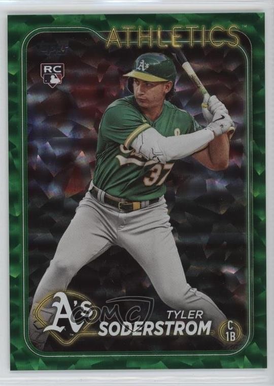 2024 Topps Series 1 Green Crackle Foil 79/499 Tyler Soderstrom #244 08ht