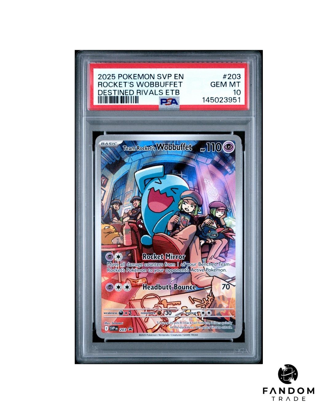 2025 Pokemon POKEMON SVP EN-SV BLACK STAR PROMO #203 Rocket's Wobbuffet front