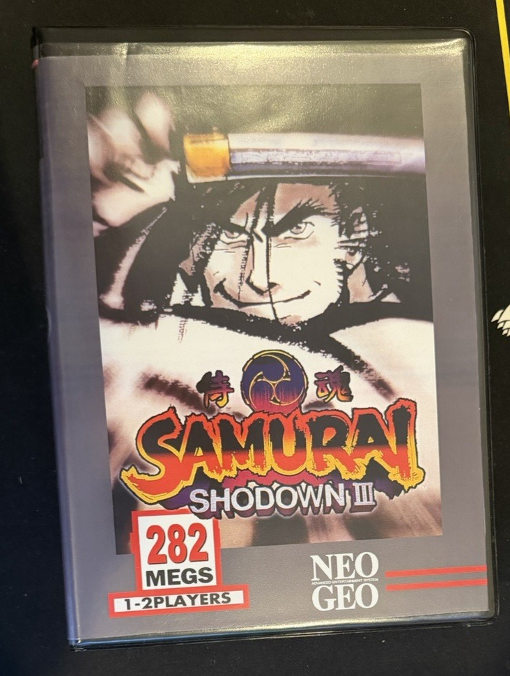 SAMURAI SHODOWN 3 BOITE BOX & ART SET ESP NEO GEO SNK NEOGEO MVS 100% ORIGINAL