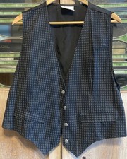 80s 90s Vintage Ms. Paquette California Women Vest Sz S Black Retro Made In USA