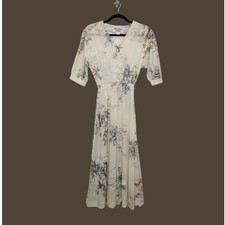 Vintage 70s Melissa Lane Dress Floral Size 10 Flowers Whimsy Cottage Grandma