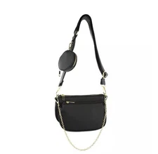 Women Small Crossbody Bag Vegan Faux Leather 3-in-1 Multipurpose with Coin Purse