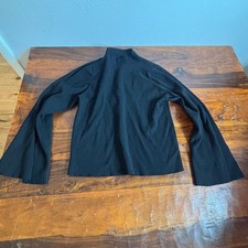 Maeve Anthropologie Black Mock Neck Bell Sleeve Sweater Petite XL OB1585717