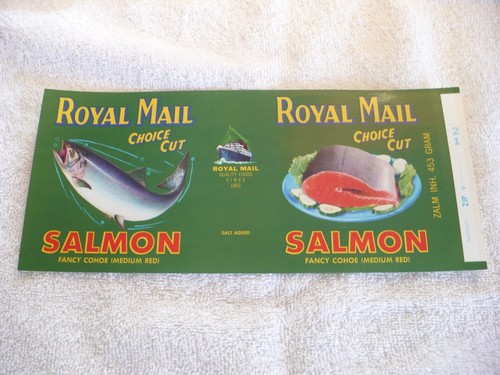 TY- VINTAGE ROYAL MAIL FANCY COHOE CHOICE CUT SALMON LABEL #43036 (MINT!!! - Bild 5 von 8