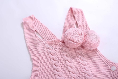 Baby Girl Jumpsuits White Shirt Pink Sweater Rompers Infant Party Clothing Set - Picture 5 of 10