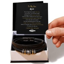 To My Son Bracelet, Love You Forever Bracelet, Love Bracelet from Mom, Dad