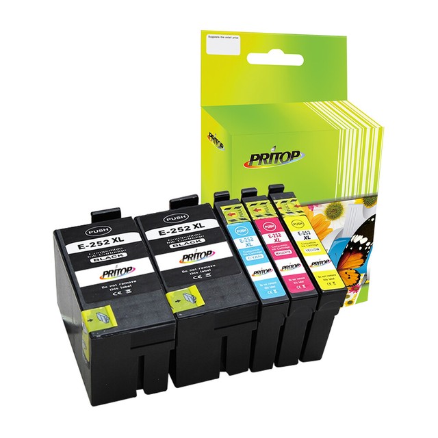 5PK Remanufactured 252 XL T252XL ink Cartridges For Epson WF7710 WF