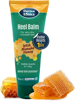 GDCOOPER Dermatonics Fast-Acting Manuka Honey Heel Balm | Nourishing Formula for Rough an
