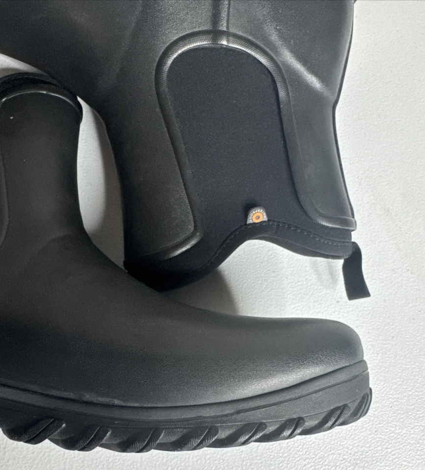Women's Bogs Sauvie Chooka Black Slip On Boots Waterproof Garden Rain Size 11 - Image 4 of 4