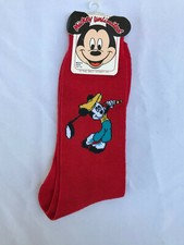 SOCKS NEW GOLF SPORT MICKEY MOUSE DISNEY  NOVELTY VINTAGE MEN BOYS 10-13 XLARGE