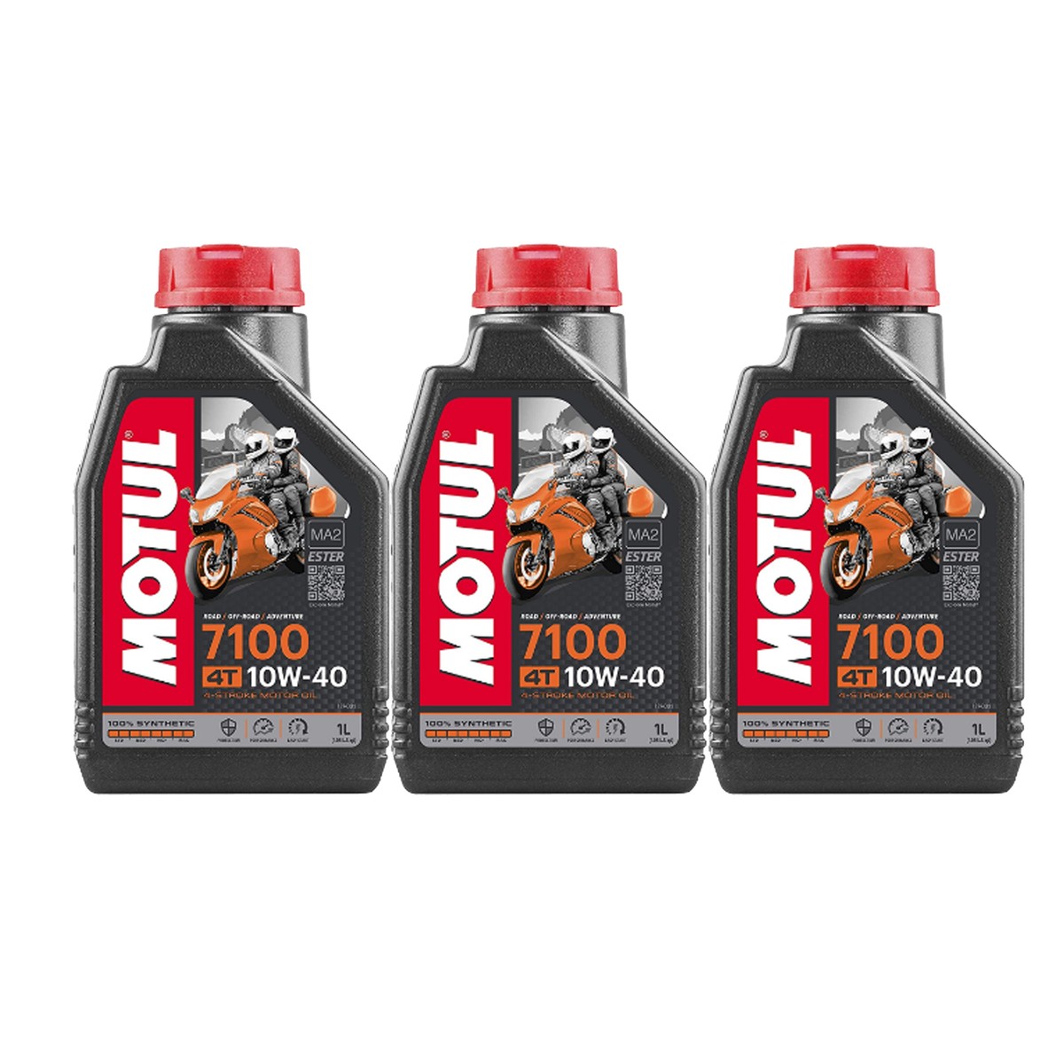 MOTUL 7100 10W-40 1L 3本セット　ひでとしさん専用 Motul 7100 4T 10W40 100% synthetic 4-Stroke Ester 3L Engine