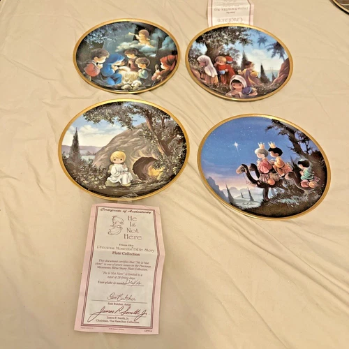 Precious Moments Plates Bible Collection Lot Of 4 Sam Butcher