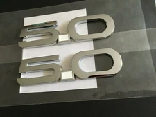 2015-2022 NEW CHROME WHITE 5.0 FENDER BADGE EMBLEM - 2 PCS