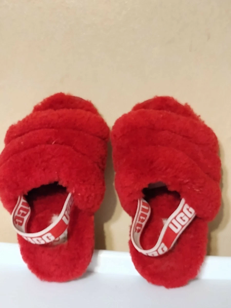 Red infant sales ugg slides