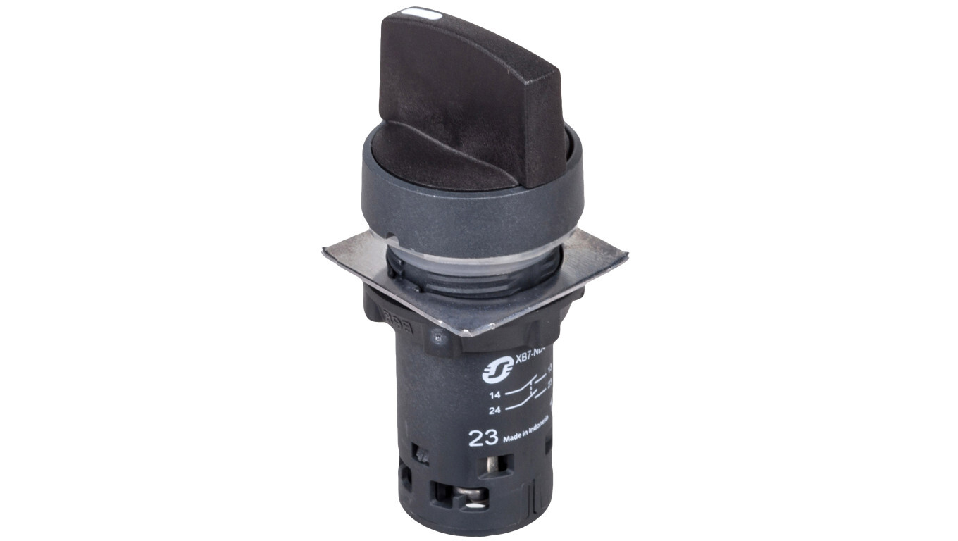 3-position switch, black, 22mm, 2Z, non-self-returning, XB7ND33 /T2UK