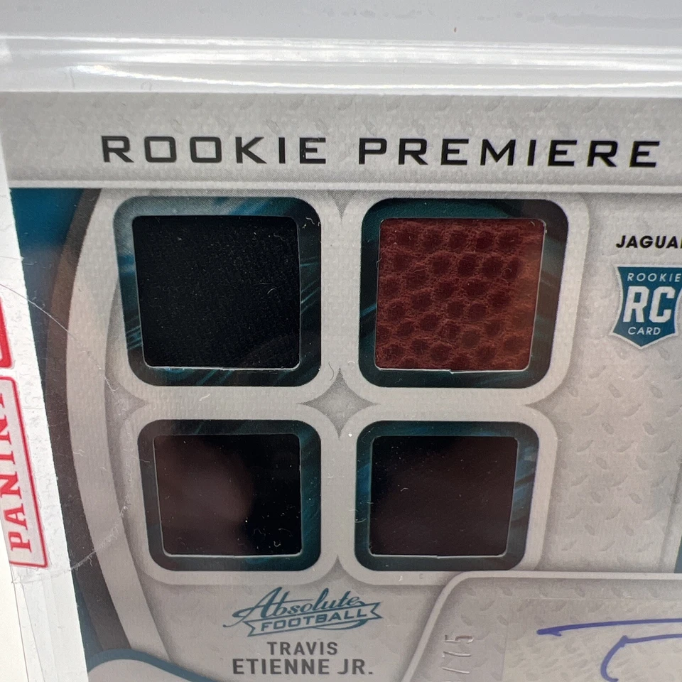 2021 Absolute Football Travis Etienne Jr. Rookie Premiere Materials Auto 58/75 - Image 4 of 4