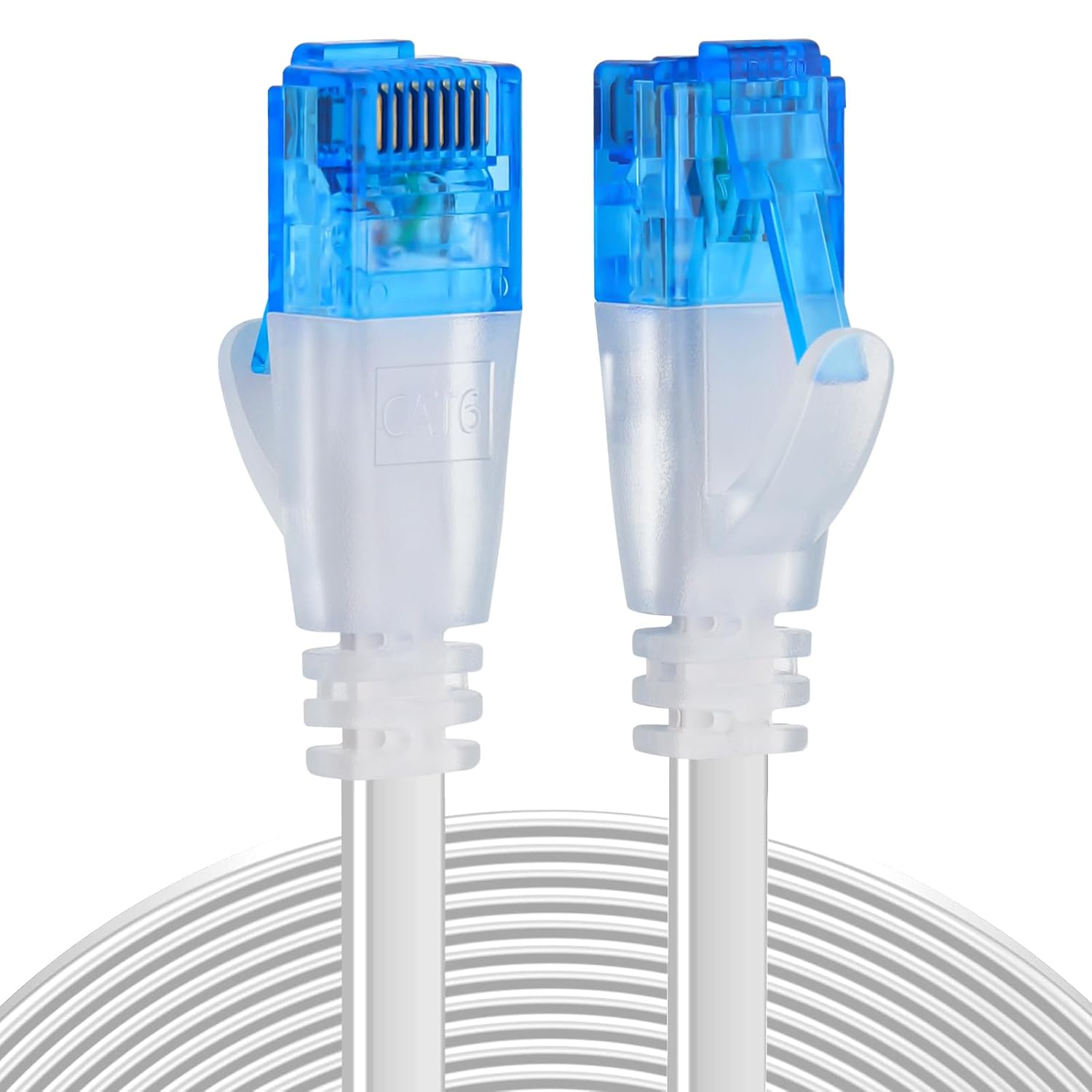 Ethernet Cable 75Ft High Speed Cat 6 Flat Network Cable with Rj45 Connectors, Lo-image