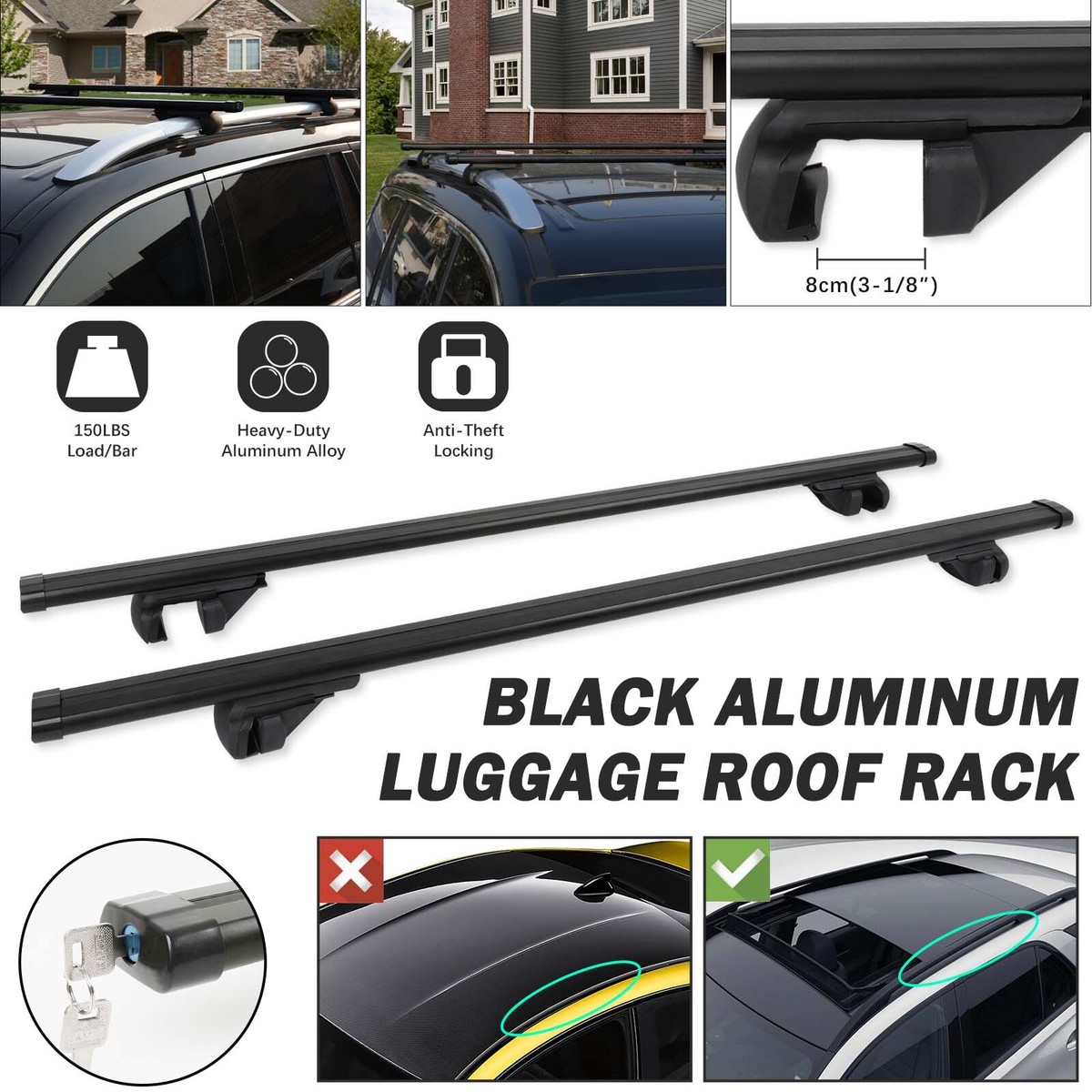 Compatible Avec Mercedes Classe M  W163  1998-2005 FLY Model Barres De Toit Railing Porte Bagages De Voiture Gris Aluminium 2 Barres