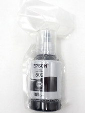 Genuine Epson Ecotank 502 Black Ink Bottle Exp: 07/2025 New Sealed
