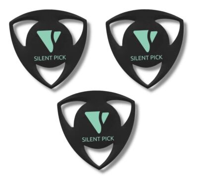 SILENT PICK SP3 Green 3 Pack New Silent Guitar Picks for Acoustic