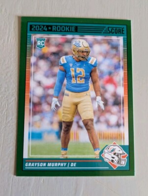 2024 Panini Score Green - Grayson Murphy Rookie Card #388 Miami Dolphins
