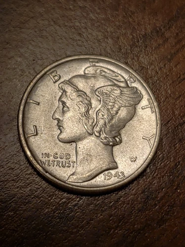Uncirculated 1943-D Denver Mint Silver Mercury Dime