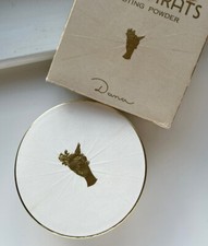 Vintage MIB 20 Carats Dana Perfumed Body Bath Powder  Puff 4 1/4 oz In Box