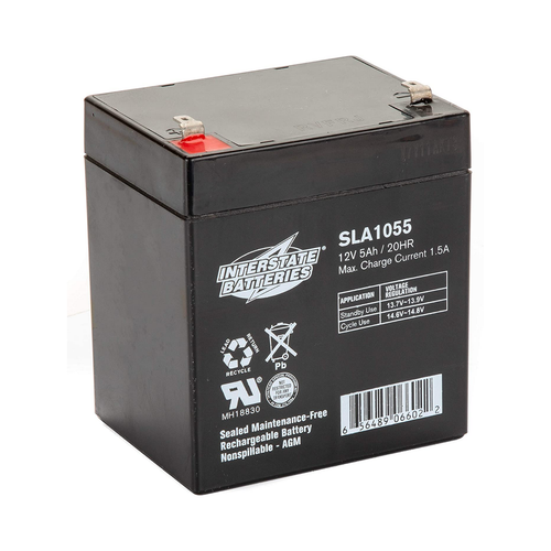 Interstate SLA1055 12 voltios 12V 5 Amp Batería Emergencia 11359 horas |