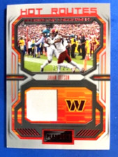 Jahan Dotson 2022 Playbook Hot Routes Red Foil /25 PATCH RC - Commanders
